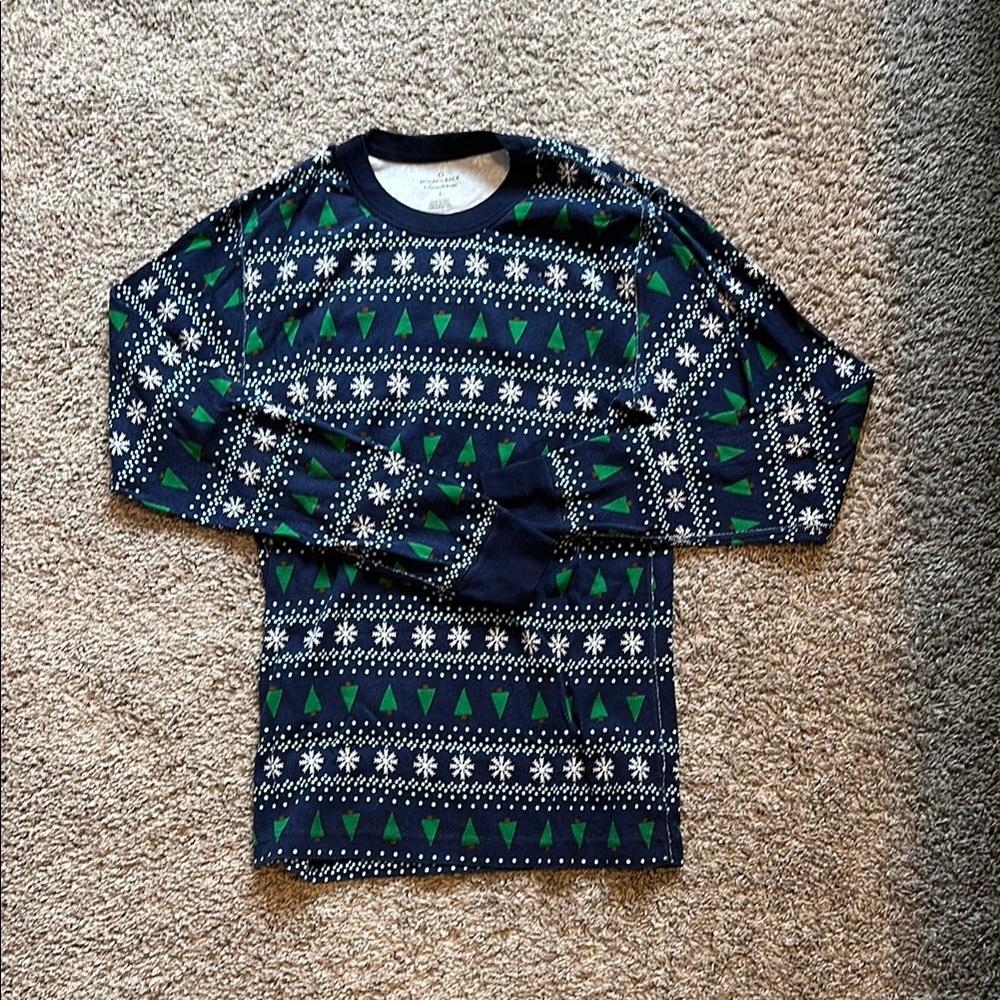 Women’s Patterned Pajamas- Green and Blue